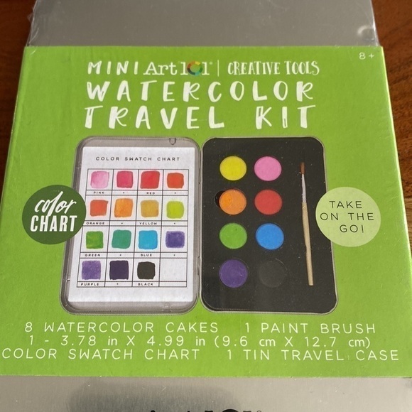 3/$15 SALE New Art 101 Mini Travel Watercolor Travel Kit Creative Tools - Picture 2 of 3